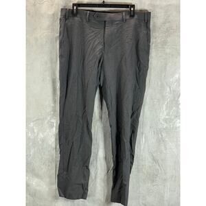 CALVIN KLEIN Men's Dark Grey Infinite Stretch Skinny-Fit Dress Pants SZ 36X29